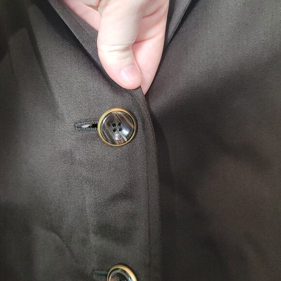 ESCADA Margaretha Ley Brown Wool 4-Button Blazer Jacket Womans Size 40 - Picture 3 of 5